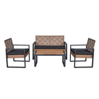 Set Mobili da Giardino WW da 4 Pezzi
