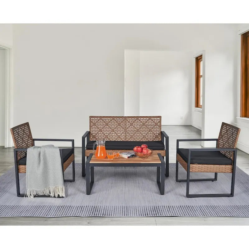 Set Mobili da Giardino WW da 4 Pezzi