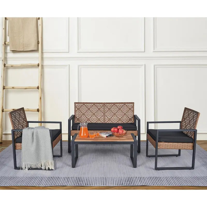 Set Mobili da Giardino WW da 4 Pezzi