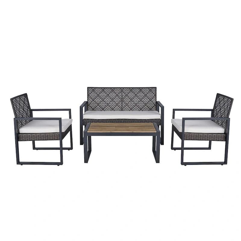 Set Mobili da Giardino WW da 4 Pezzi