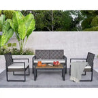 Set Mobili da Giardino WW da 4 Pezzi
