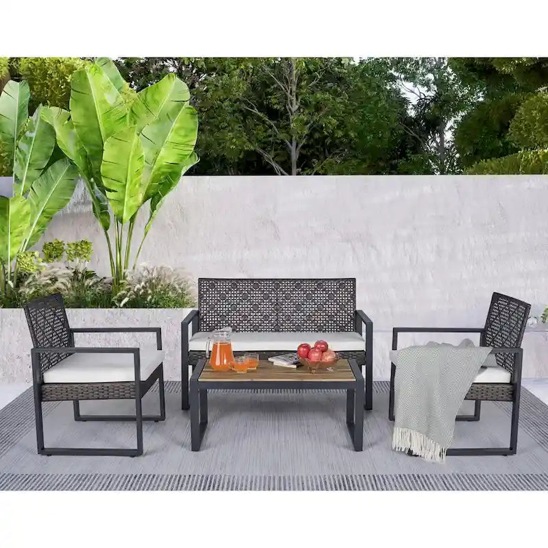 Set Mobili da Giardino WW da 4 Pezzi