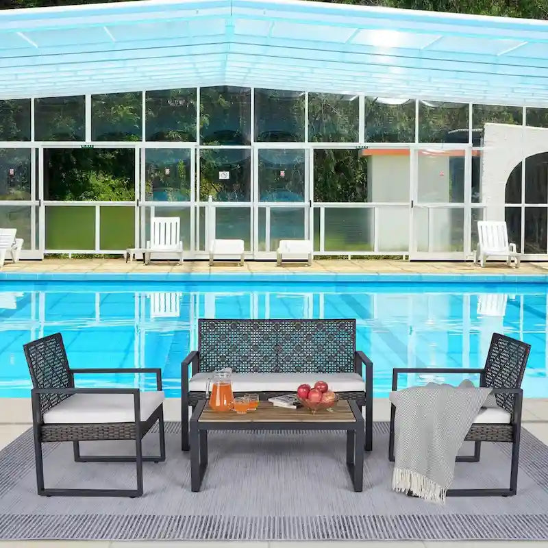 Set Mobili da Giardino WW da 4 Pezzi