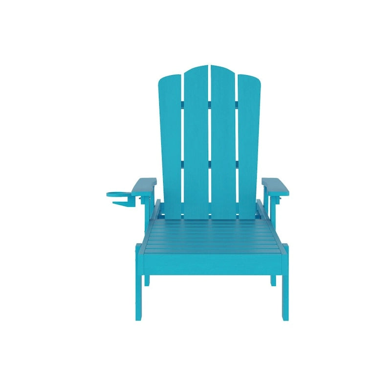Sdraio Adirondack Regolabile da Interno-Esterno con Portabicchieri Pieghevole