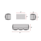 Set da salotto Kamari da 4 pezzi