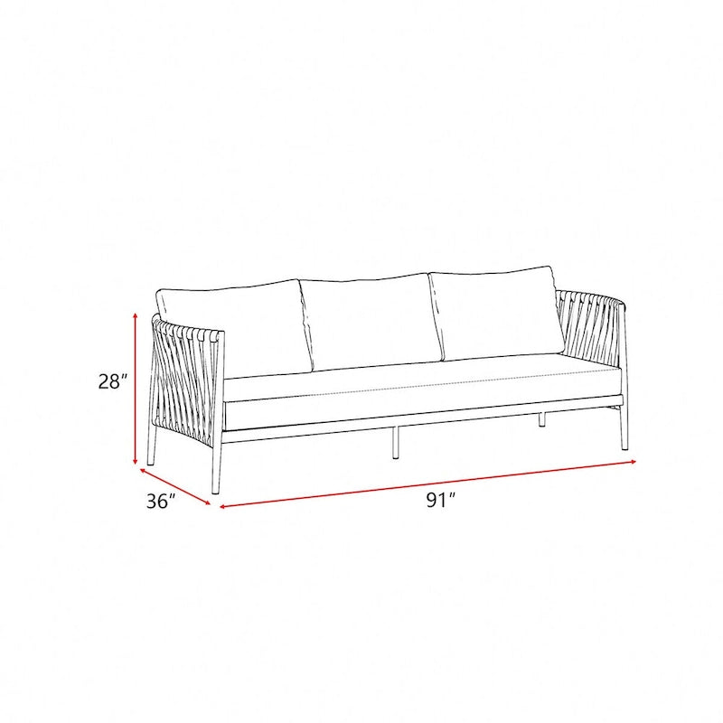 Set da salotto Kamari da 4 pezzi
