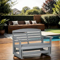 2-Person Outdoor Glider Bench with HDPE Frame and Armrest