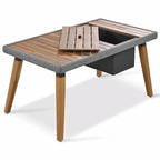 Set da 6 mobili per patio in corda con tavolo bar rinfrescante in legno di acacia