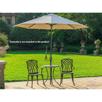Ensemble de meubles de jardin en fonte d'aluminium antirouille, table ronde