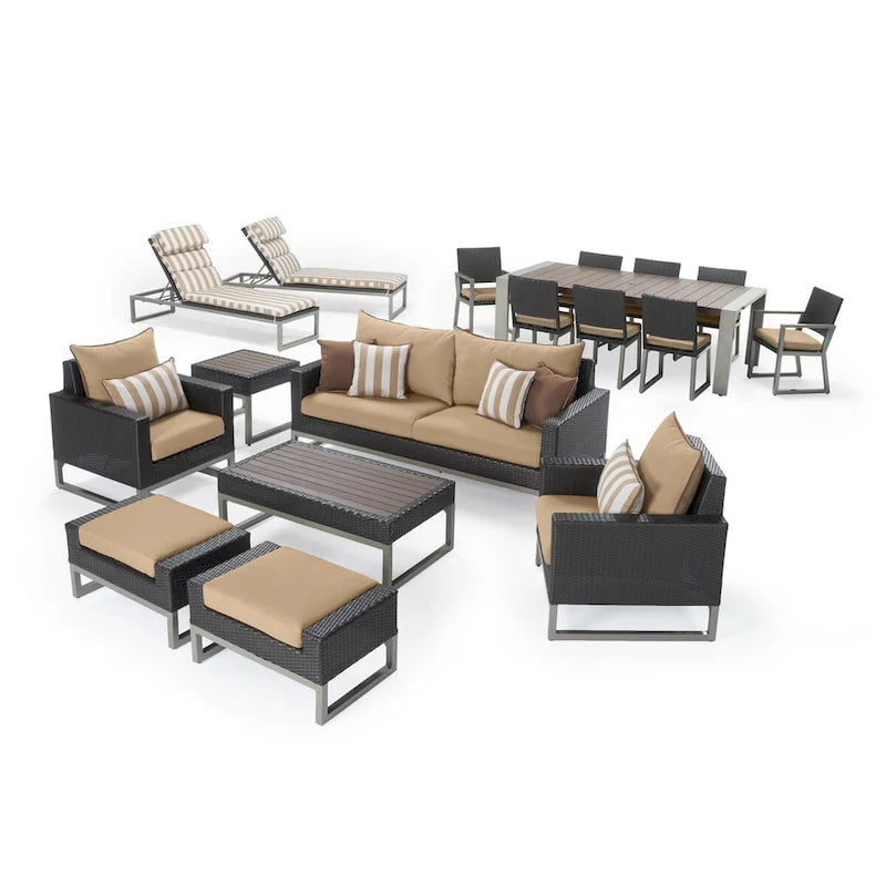 Milo Espresso Set da Esterno Sunbrella da 18 Pezzi
