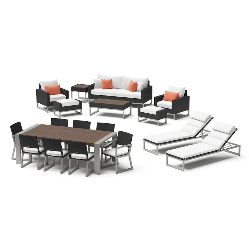 Milo Espresso Set da Esterno Sunbrella da 18 Pezzi