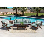 Set da salotto da esterno Vaughn Sunsharp 5 pezzi - Blu Bliss