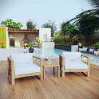 Set da esterni in teak Upland da 3 pezzi