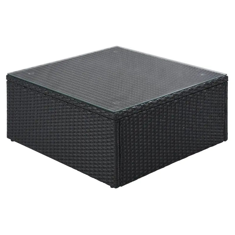 Set Divani da Esterno in Rattan da 7 Pezzi, Divano Chaise Longue in Rattan