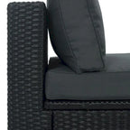 Set Divani da Esterno in Rattan da 7 Pezzi, Divano Chaise Longue in Rattan