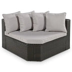 Set Divani da Esterno in Rattan da 7 Pezzi, Divano Chaise Longue in Rattan