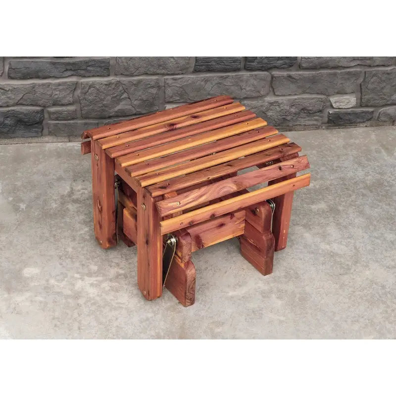 American Furniture Classics Modello MM102 110 Sedia a dondolo ADIRONDACK in CEDRO MASSICCIO con poggiapiedi a dondolo