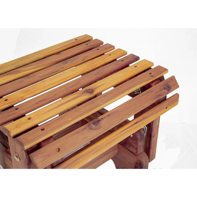 American Furniture Classics Modello MM102 110 Sedia a dondolo ADIRONDACK in CEDRO MASSICCIO con poggiapiedi a dondolo