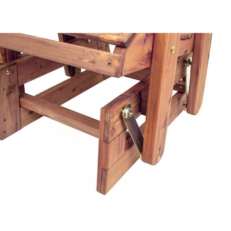 American Furniture Classics Modello MM102 110 Sedia a dondolo ADIRONDACK in CEDRO MASSICCIO con poggiapiedi a dondolo