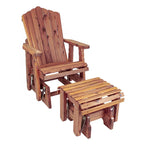 American Furniture Classics Modello MM102 110 Sedia a dondolo ADIRONDACK in CEDRO MASSICCIO con poggiapiedi a dondolo