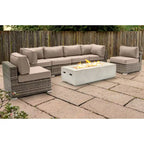 Set da 6 posti LSI con braciere e cuscini Sunbrella