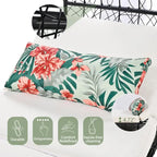 Oaks Aura Outdoor, Lettino Prendisole con Cuscino, Tenda e Cuscino Colorato, Sedie a Sdraio in Vimini, Reclinabili Regolabili per Giardino