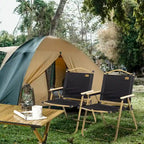 Sedia da campeggio pieghevole, confezione da 2, leggera e portatile, sedie a sdraio con braccioli per festival, picnic ed escursioni