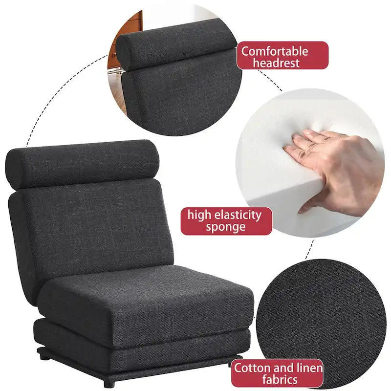 Poltrona Letto Singolo Pieghevole con Cuscino