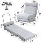 Poltrona Letto Singolo Pieghevole con Cuscino