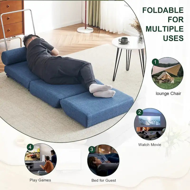 Poltrona Letto Singolo Pieghevole con Cuscino