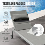 Set di 3 chaise longue da esterno