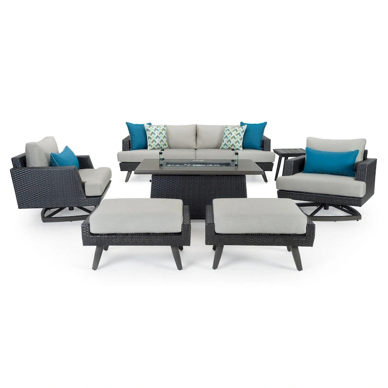 Set da Salotto da Esterno a Fuoco con Movimento in 7 Pezzi Portofino Casual Sunbrella