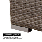 Divani senza braccioli da esterno Royalcraft in rattan PE, 2 pezzi