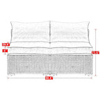 Divani senza braccioli da esterno Royalcraft in rattan PE, 2 pezzi