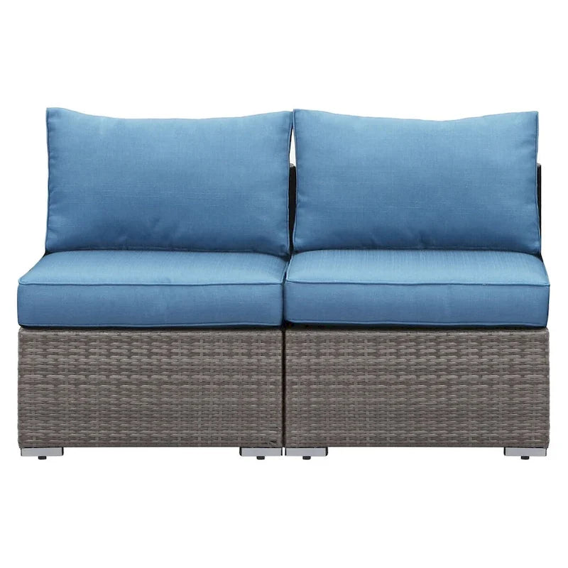 Divani senza braccioli da esterno Royalcraft in rattan PE, 2 pezzi