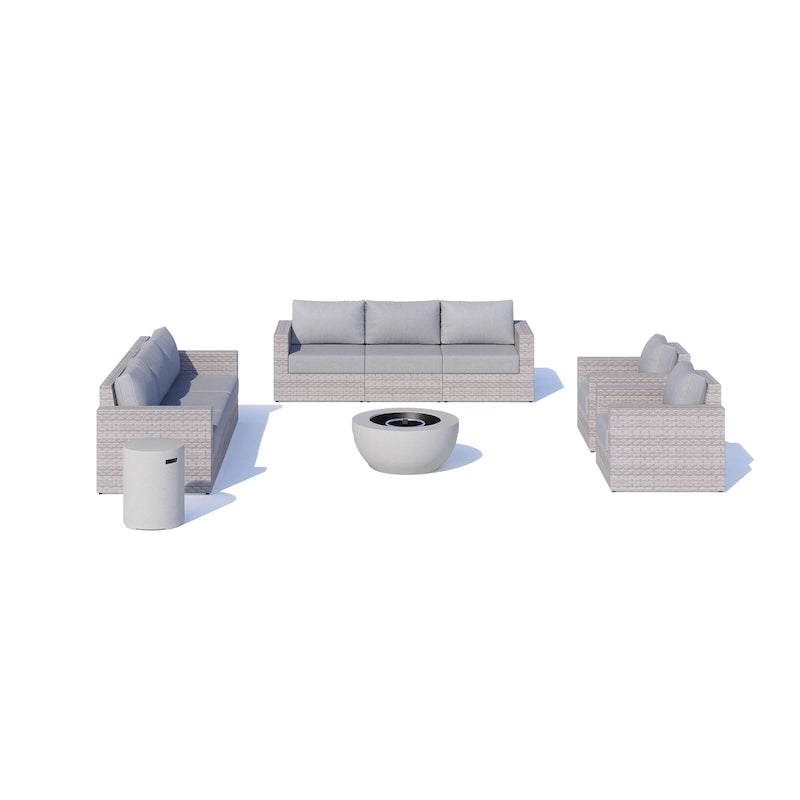 Set da salotto Avalon 10 pezzi con braciere