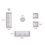 Set da salotto Avalon 10 pezzi con braciere
