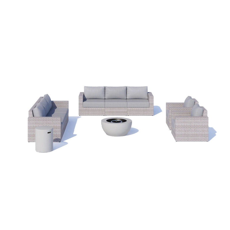 Set da salotto Avalon 10 pezzi con braciere