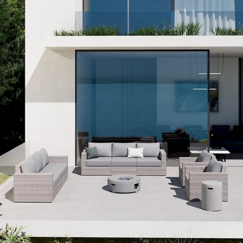 Set da salotto Avalon 10 pezzi con braciere