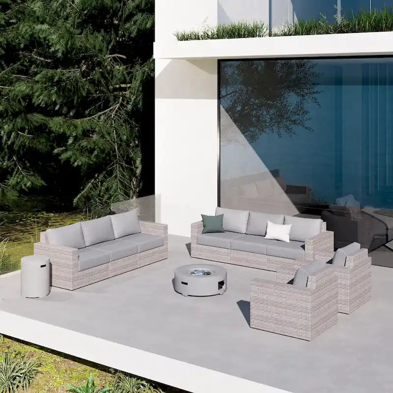 Set da salotto Avalon 10 pezzi con braciere