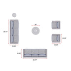 Set da salotto Avalon 10 pezzi con braciere