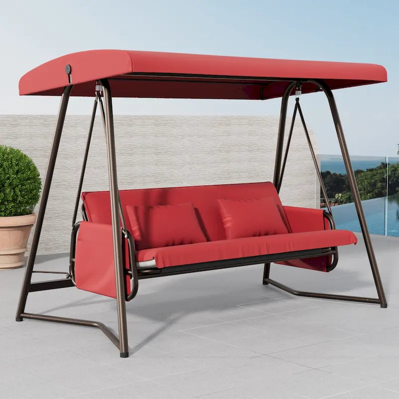 Letto a dondolo da esterno con baldacchino