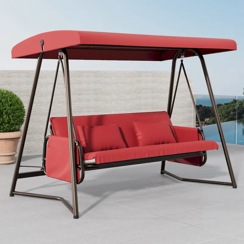 Letto a dondolo da esterno con baldacchino