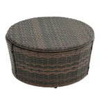 Lettino da esterno blu navy con tettuccio regolabile e design convertibile