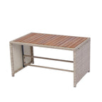 Set di divani da esterno in vimini e rattan da 3 pezzi per patio