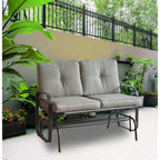 Tolentino 2-Person Brown Outdoor Loveseat Glider