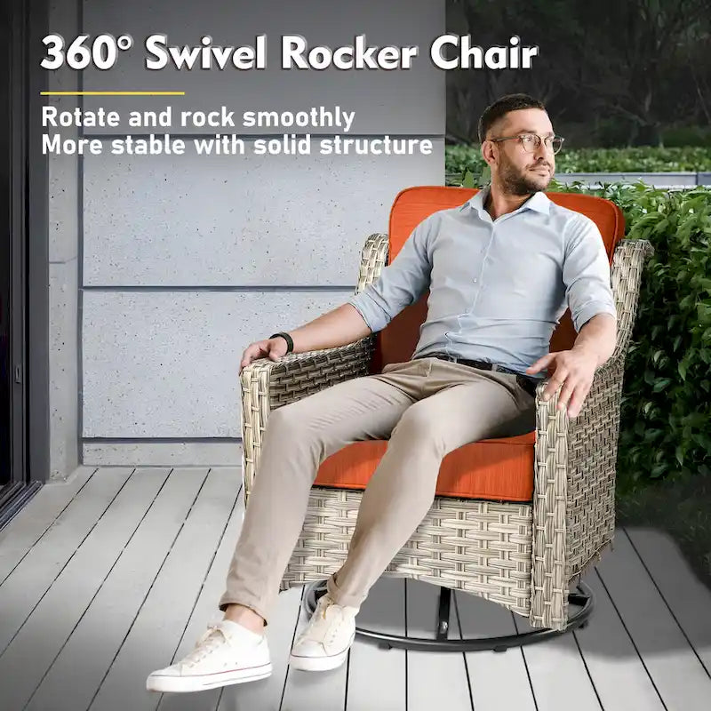 Ensemble de meubles de patio de conversation d'extérieur XIZZI 7 pièces avec brasero