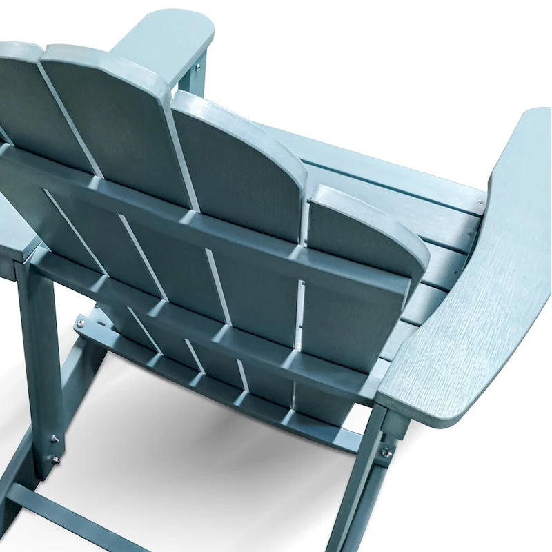 Sedia Adirondack in plastica per esterni resistente alle intemperie blu - 9' x 12'