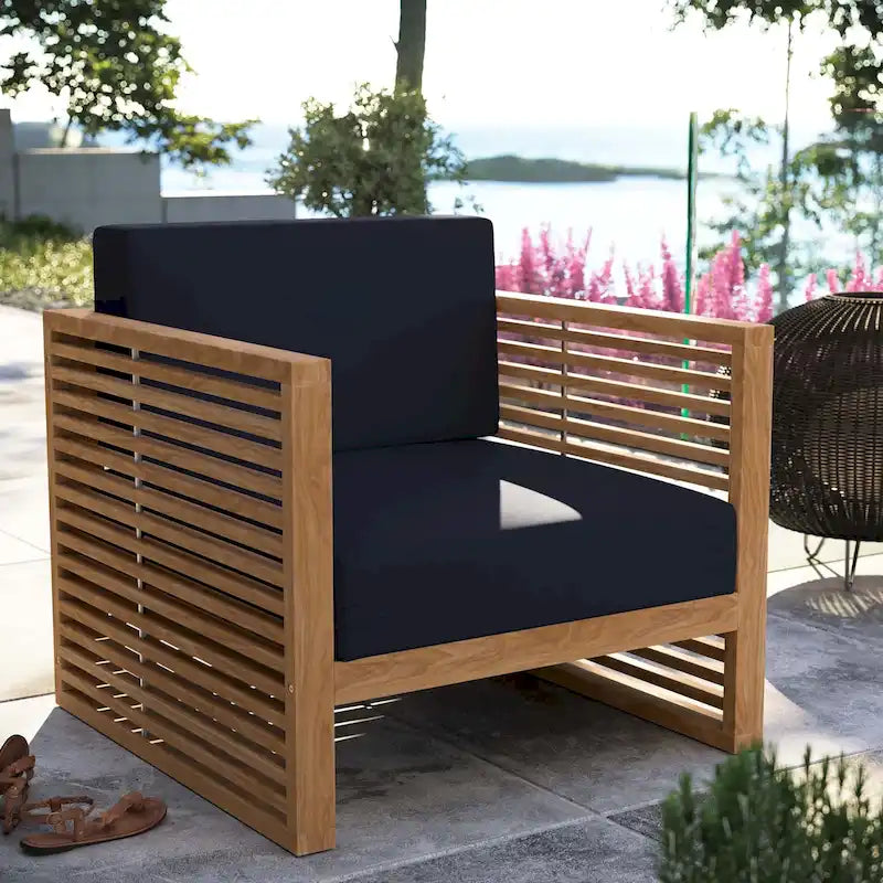 Poltrona da esterni Carlsbad in legno di teak