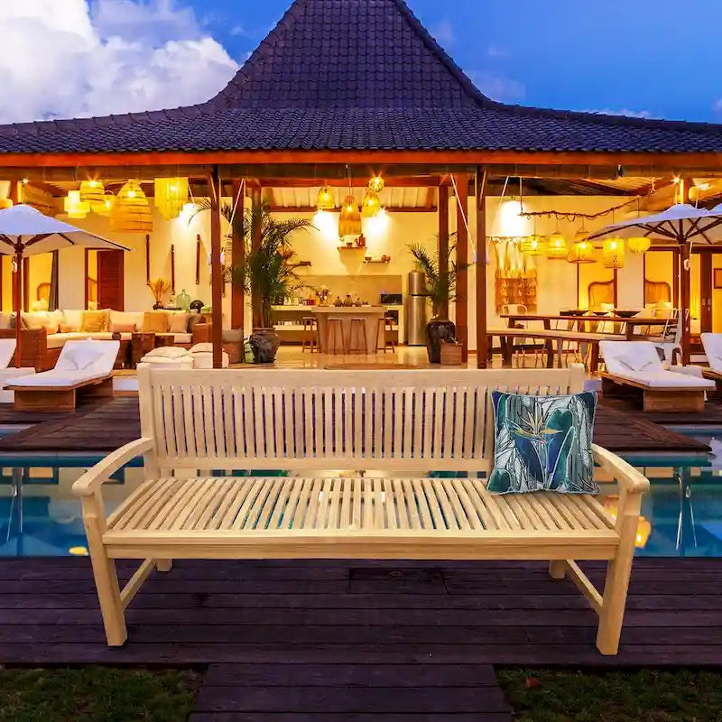 Seven Seas Teak El Mar Panchina da Esterno in Teak, 6 Piedi